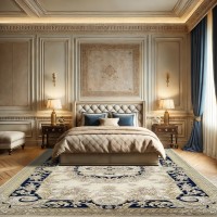 Китайский ковер 002041 Бежевый-синий